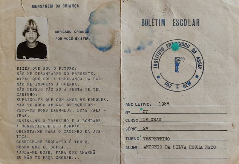 Boletim escolar de 1988 do antigo IFA reaparece e desperta onda de nostalgia em Teixeira de Freitas