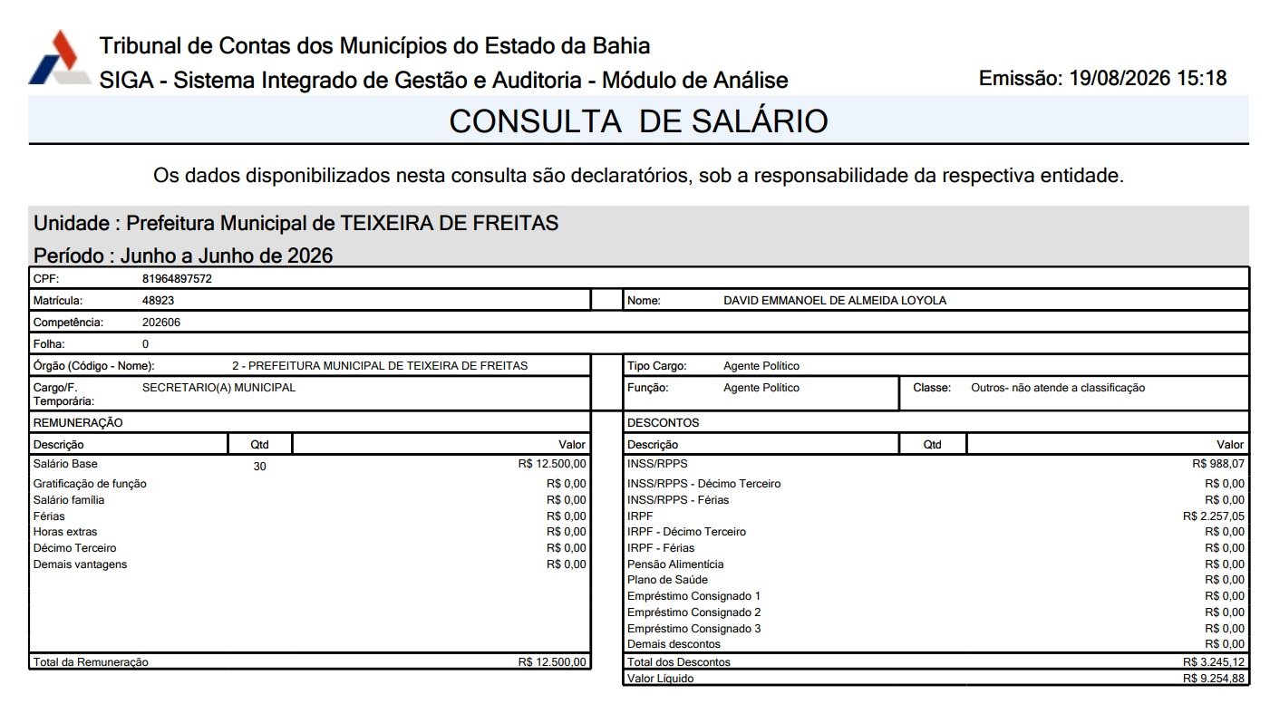 Publicação cobra esclarecimentos sobre denúncias envolvendo secretário de Teixeira