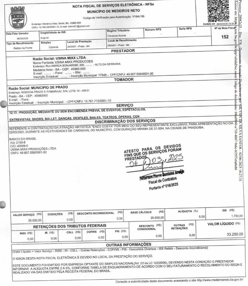 Reportagem questiona contratação de show pela Prefeitura de Prado