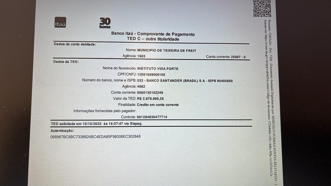 Relato sobre procurador de Teixeira retoma acordo judicial e cobra esclarecimentos