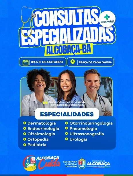 Alcobaça anuncia consultas e exames em praça para outubro