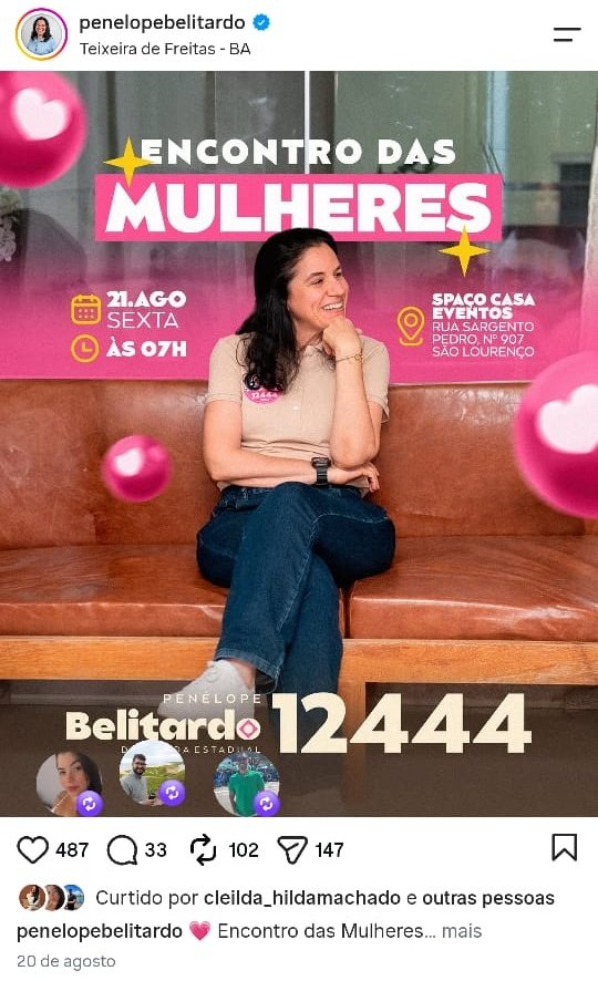 Portal questiona propaganda e declaração de bens de candidata em Teixeira