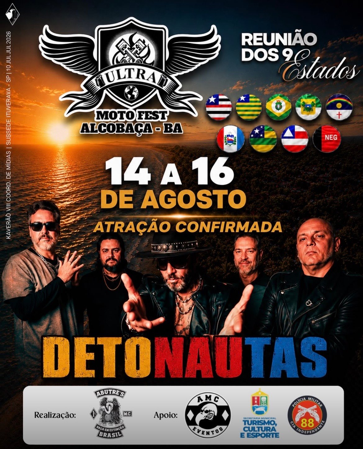 Organização anuncia Detonautas na programação do Ultra Moto Fest